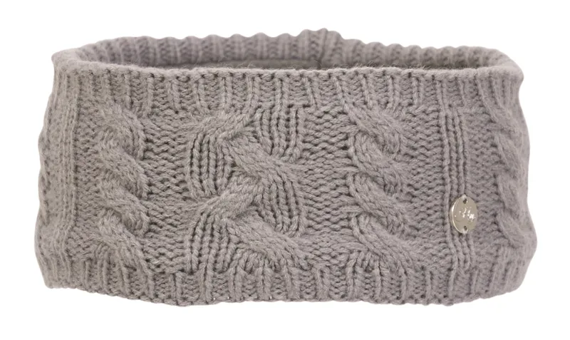 Hy Equestrian Melrose Cable Knit Headband - Grey